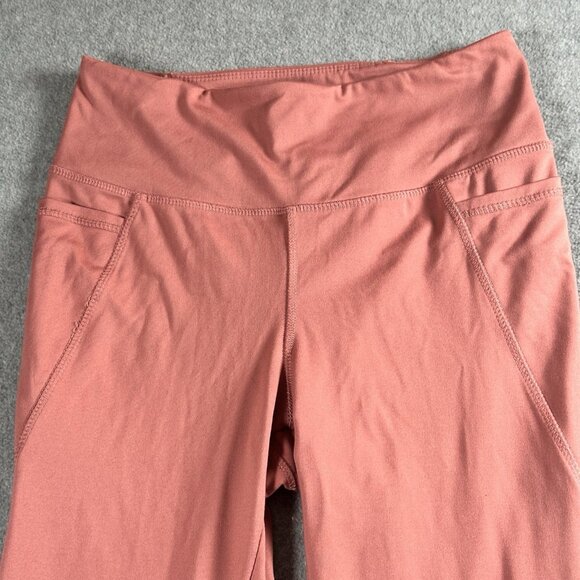 Danskin Pink Rust Coral High Rise Pocket Leggings M Cropped Yoga Pants - Picture 3 of 11